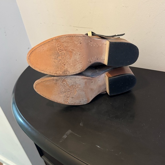 Freebird Distressed Brown Ankle Booties with Buckles - Picture 9 of 10